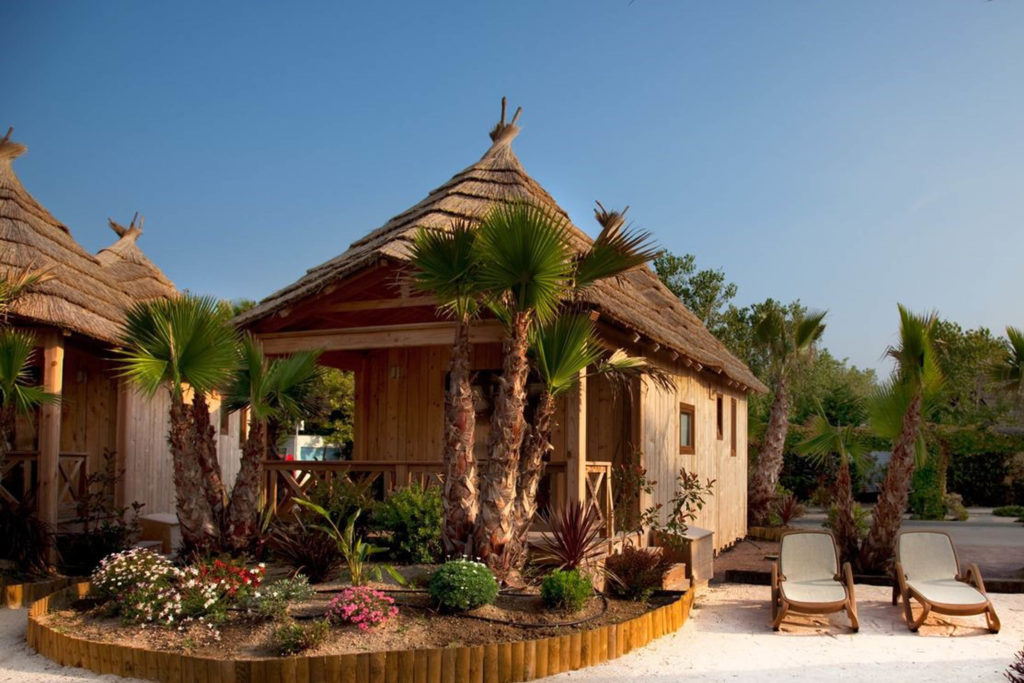 Tiki Hütte Strand und Garten
